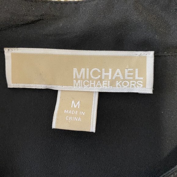 Michael Kors Black Zippered Pocket Blouse Medium - Picture 8 of 9